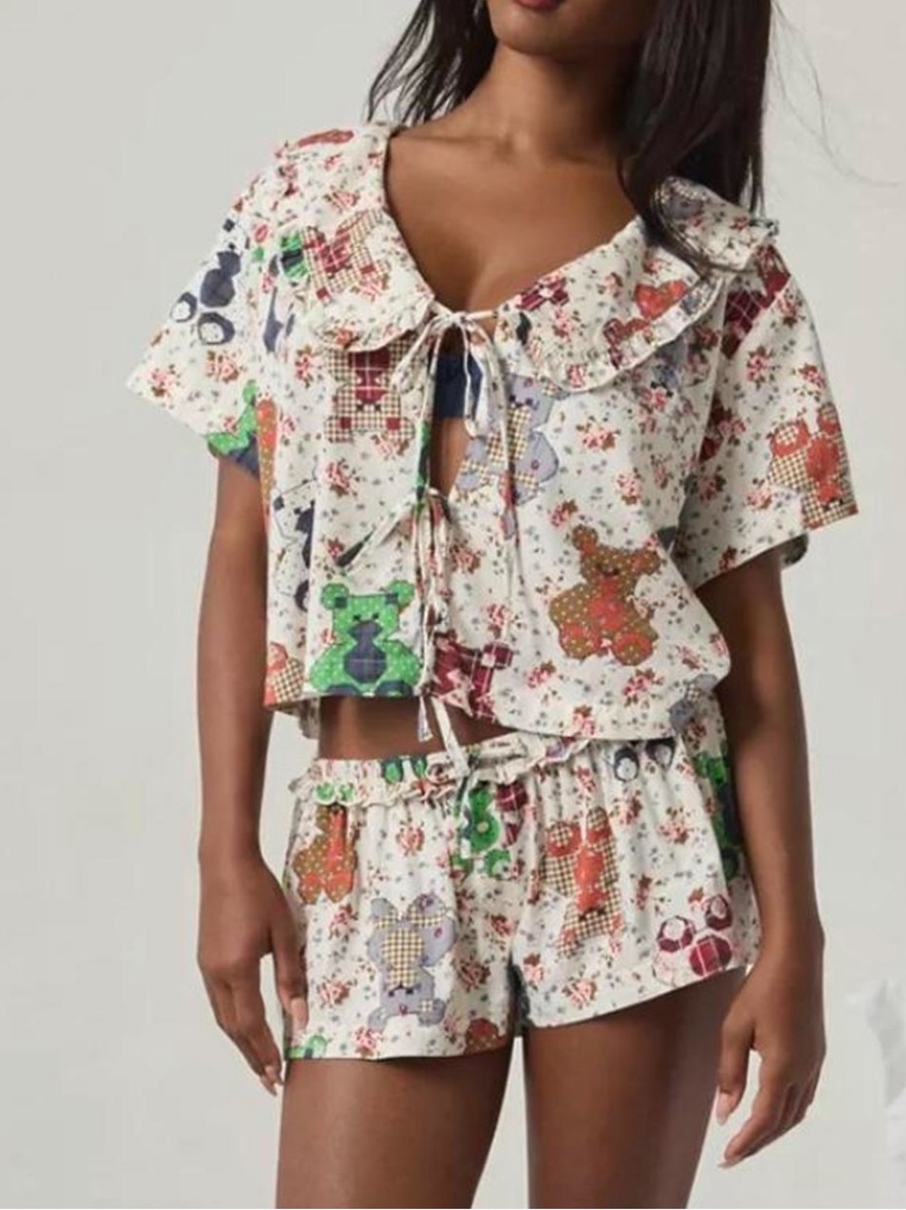 Out From Under Sweet Dreams Tie-Front Set
